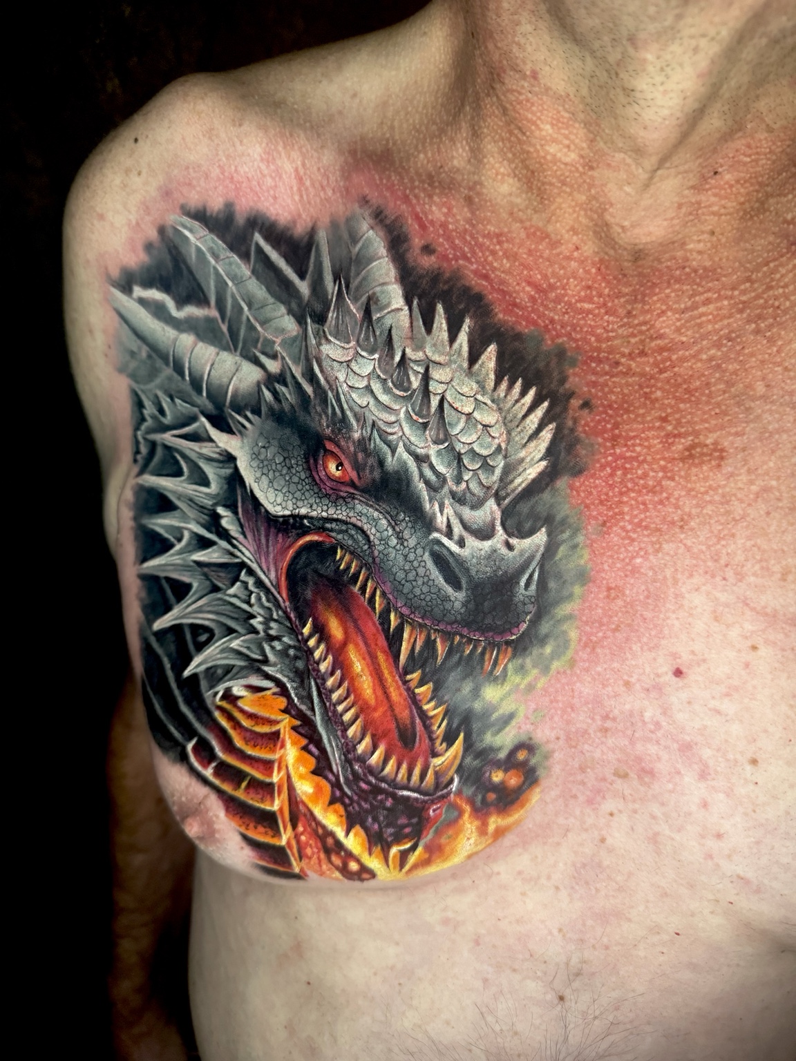 Dragón · Realismo a color · Piel Poética Tattoo Studio Torrevieja